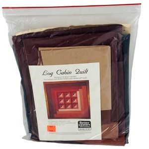 Better Homes & Gardens Log Cabin Quilt Kit 41" x 41" 1988‎ Stacy Michell TL-446